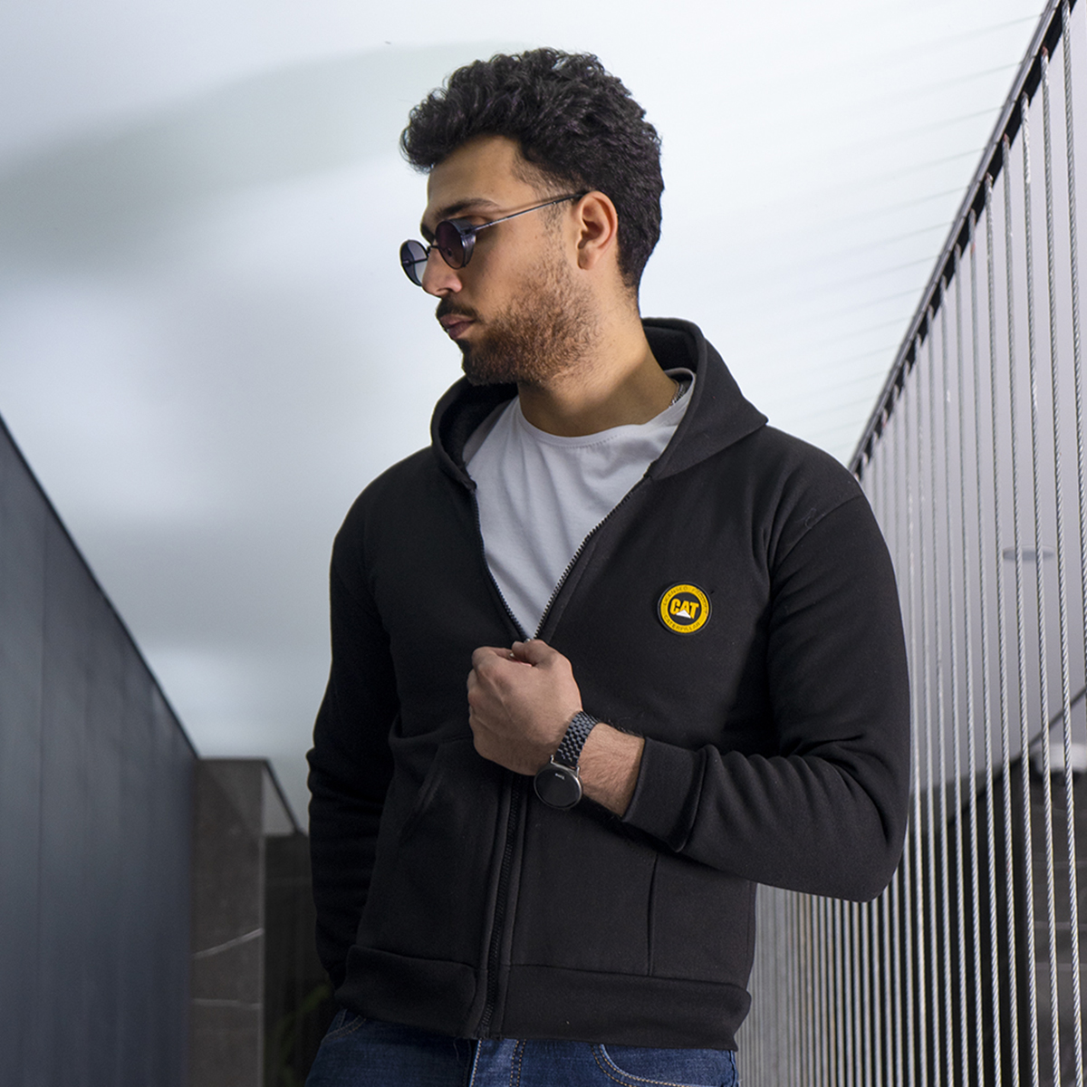 سوئیشرت تو کرکی مدل cat مشکی