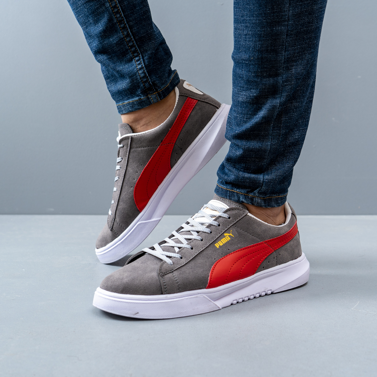 كفش مردانه puma مدل Panju رنگ طوسي