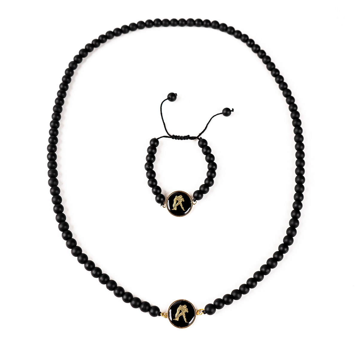 نیم ست مهره ای مشکی مدل Bahman