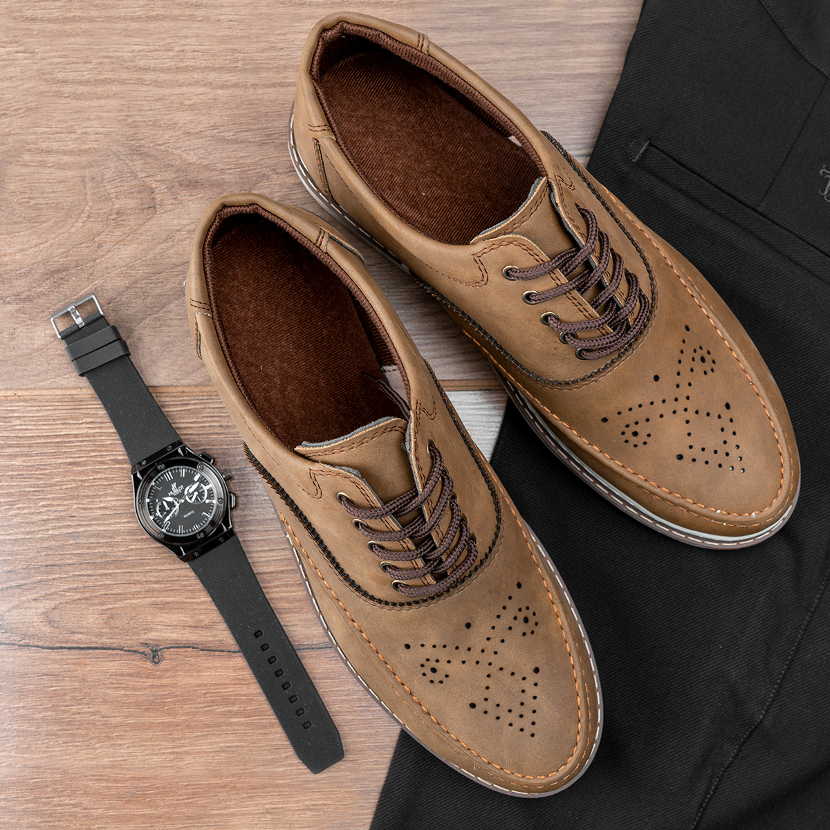 کفش مردانه خاکی مدل sevik