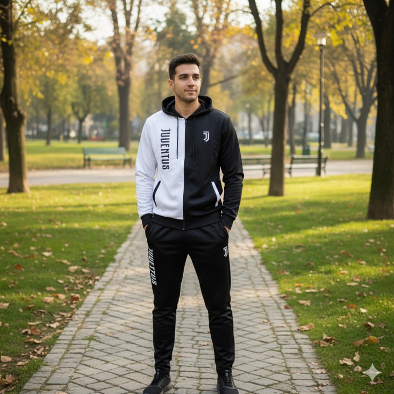 ست سوییشرت شلوار یوونتوس مردانه مدل TOPAN