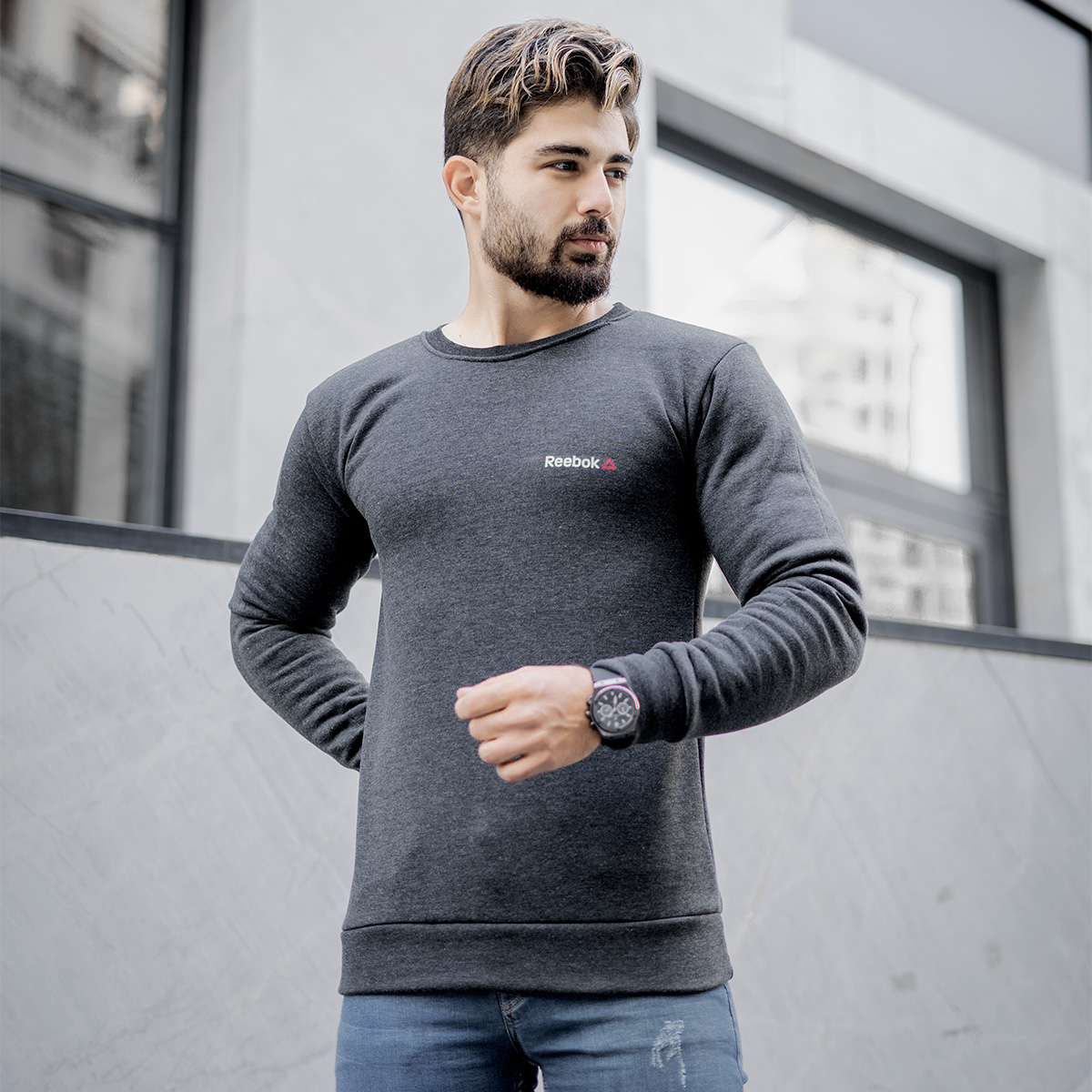 دورس ریبوک ذغالی مردانه مدل Ivano