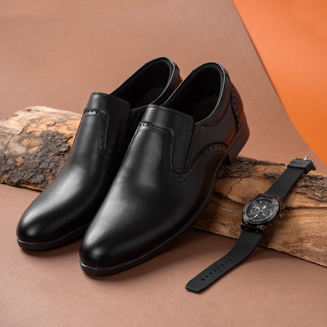 کفش مردانه رسمی ۸ترک مشکی مدل 63