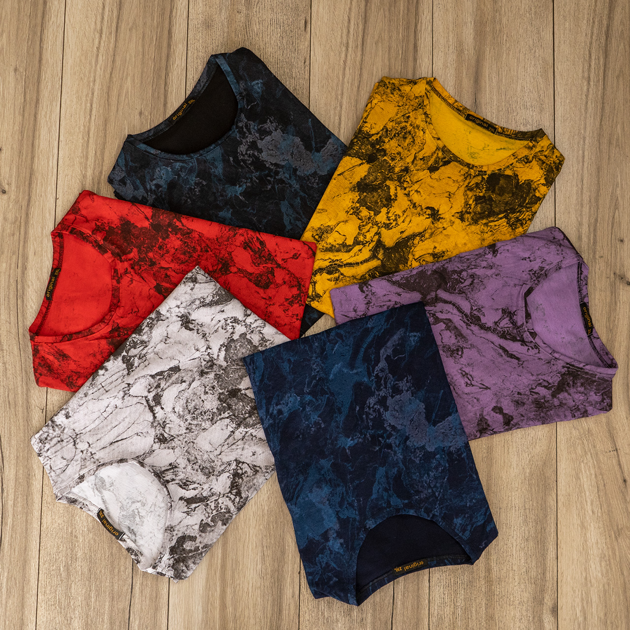 تیشرت مردانه زرد آبرنگی مدل 61