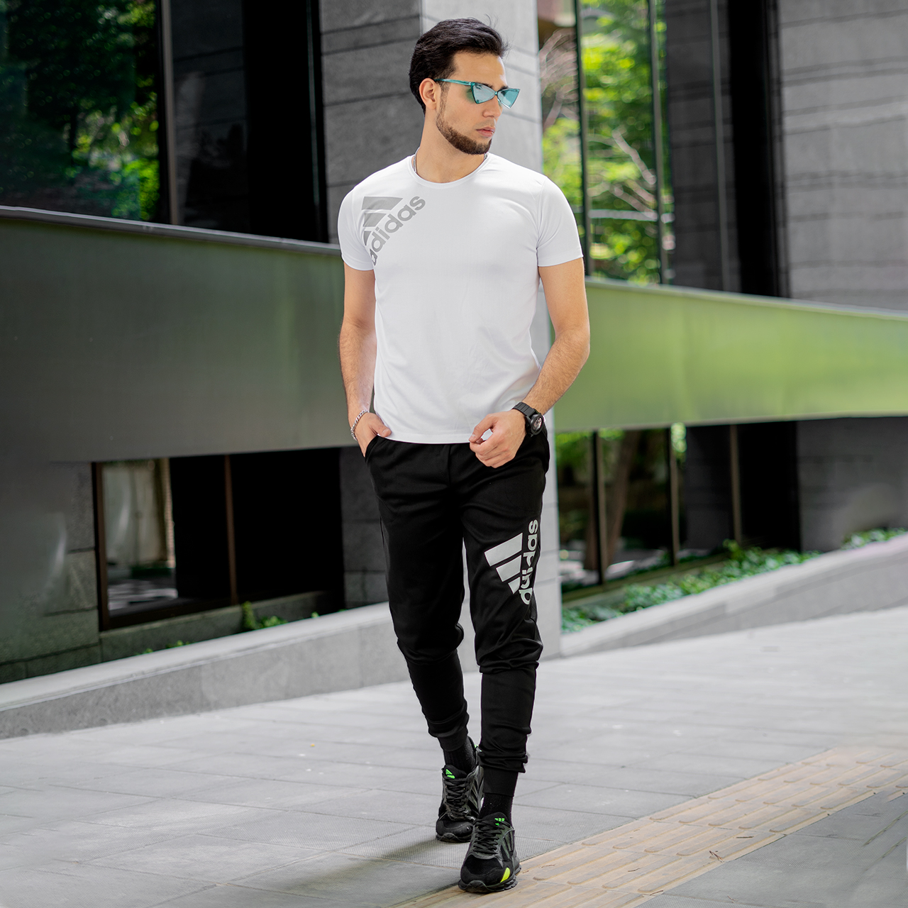 ست تیشرت شلوار آدیداس مردانه مدلw40