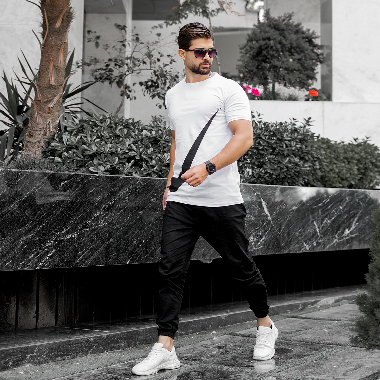 تیشرت نایک سفید مردانه مدل N400