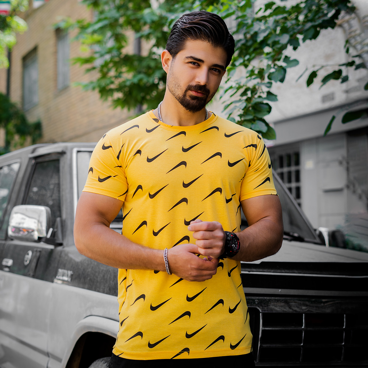 تیشرت نایک زرد مردانه مدل omid