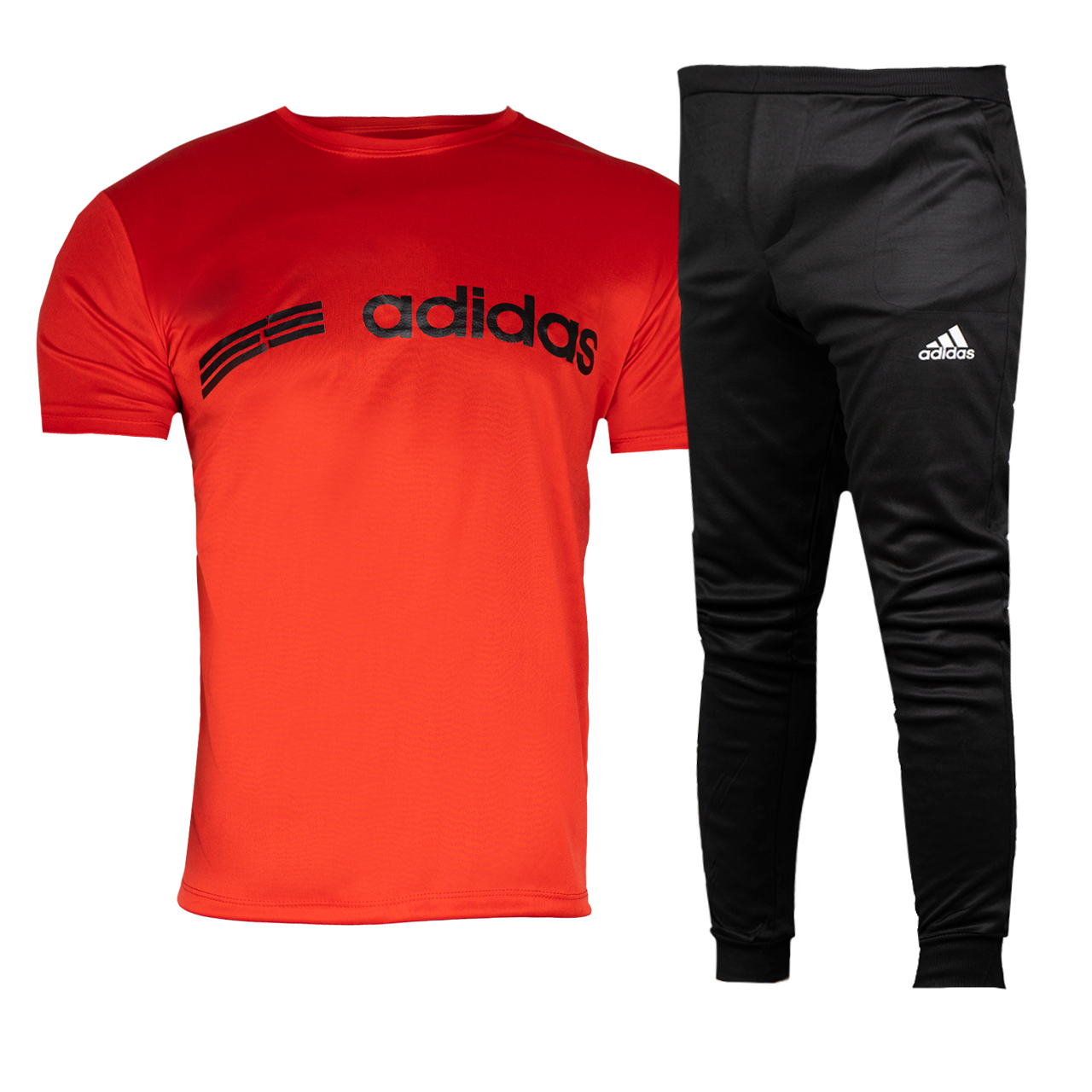 ست تیشرت شلوار Adidas قرمز مردانه مدل Ramin