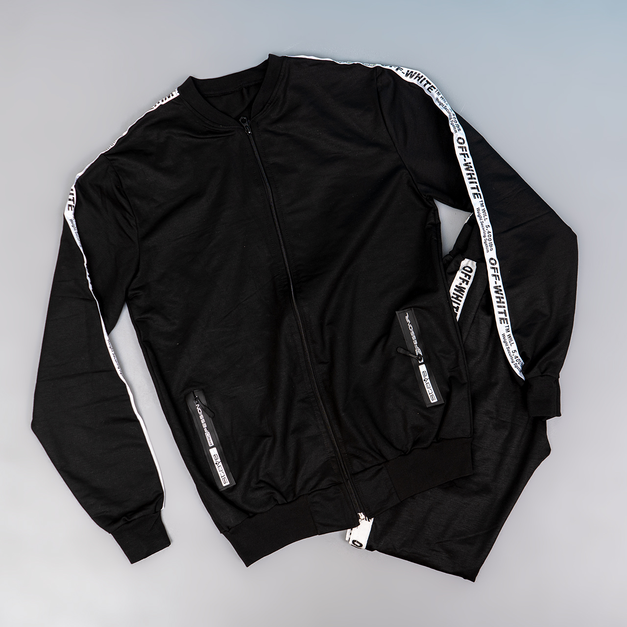 ست سویشرت شلوار مشکی مردانه مدلX198