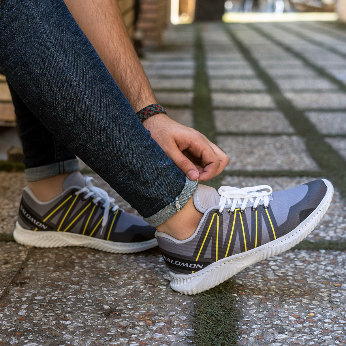 کفش ورزشی Salomon مردانه طوسی سبز مدلPadra