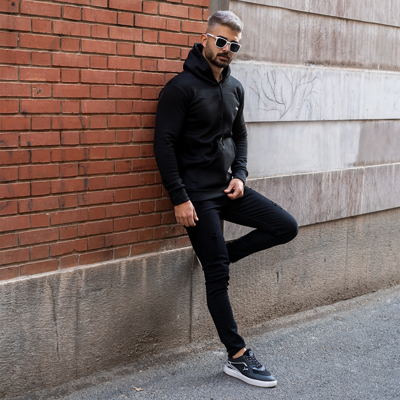 هودی ریبوک مشکی مردانه مدل ARZHIN