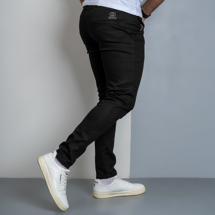 شلوار کتان مشکی مردانه مدل Gucci