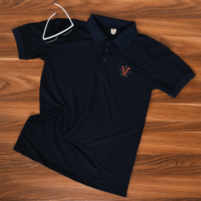 تیشرت V سرمه ای مردانه مدل Sadra