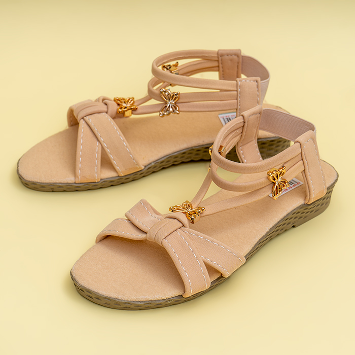 صندل زنانه کرم مدل parvaneh