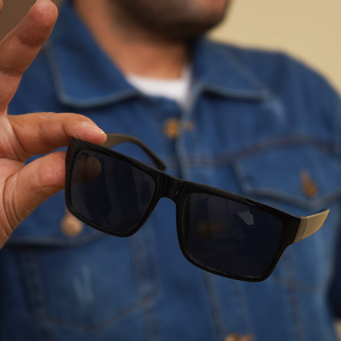 عینک آفتابی مردانه مشکی مدل sport