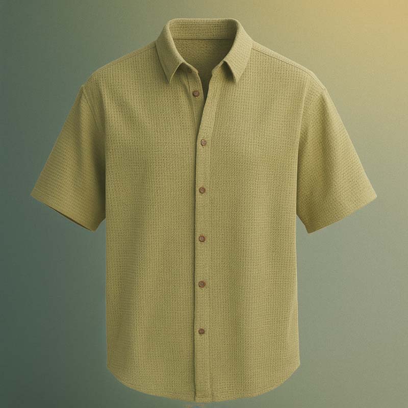 پیراهن مردانه باکسی سوزنی سبز