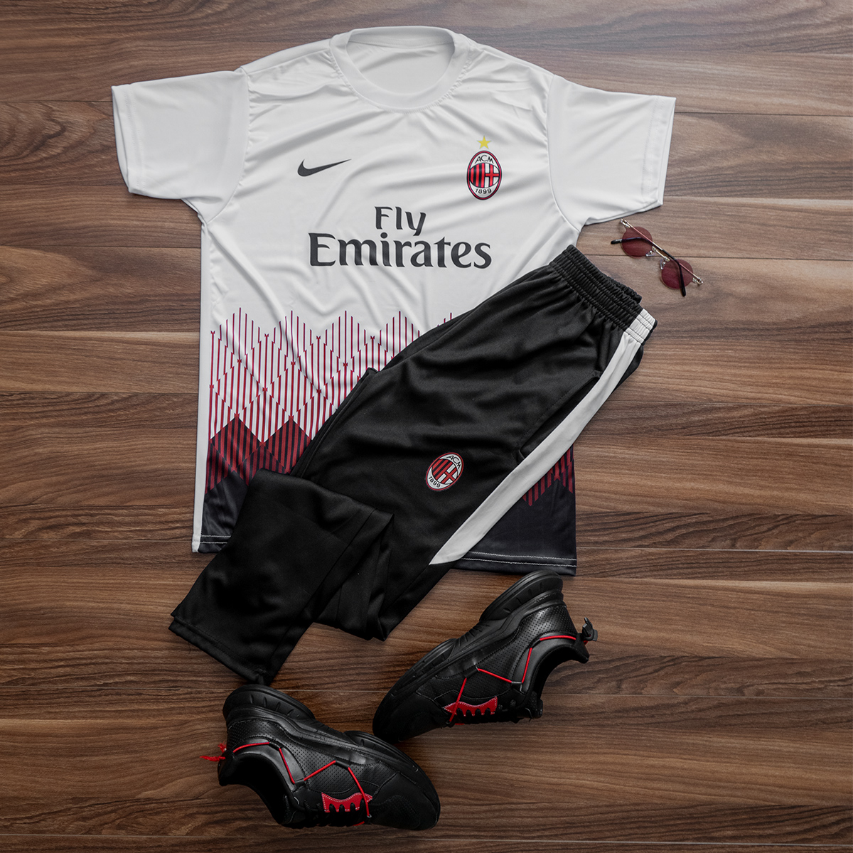 ست تیشرت شلوار Ac milan مردانه مدل Bros